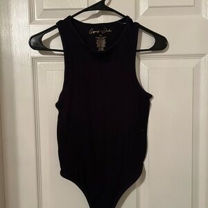 Black Bodysuit with Scoop Neckline by Gypsy + Julie
